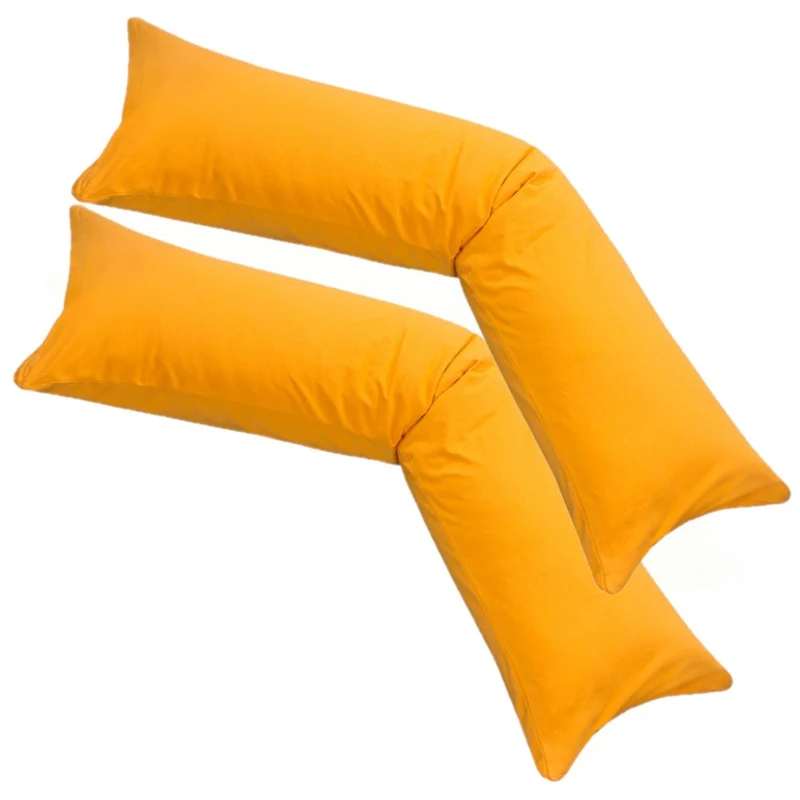 MOON 2er Pack Seitenschläferkissen Bezug Jersey Kissenbezug 40x145 oder 40x200