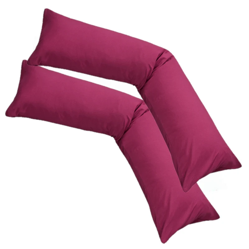 MOON 2er Pack Seitenschläferkissen Bezug Jersey Kissenbezug 40x145 oder 40x200