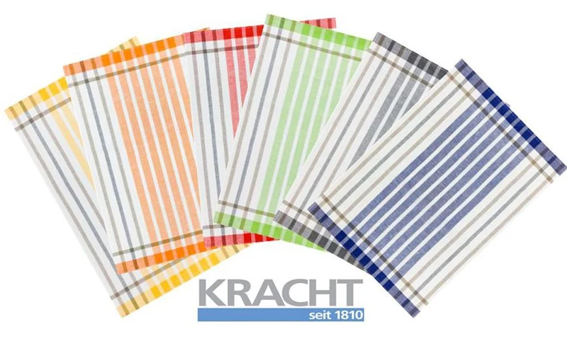 3er Pack Kracht Halbleinen Geschirrtuch 50x70 Blockstreifen 2-910