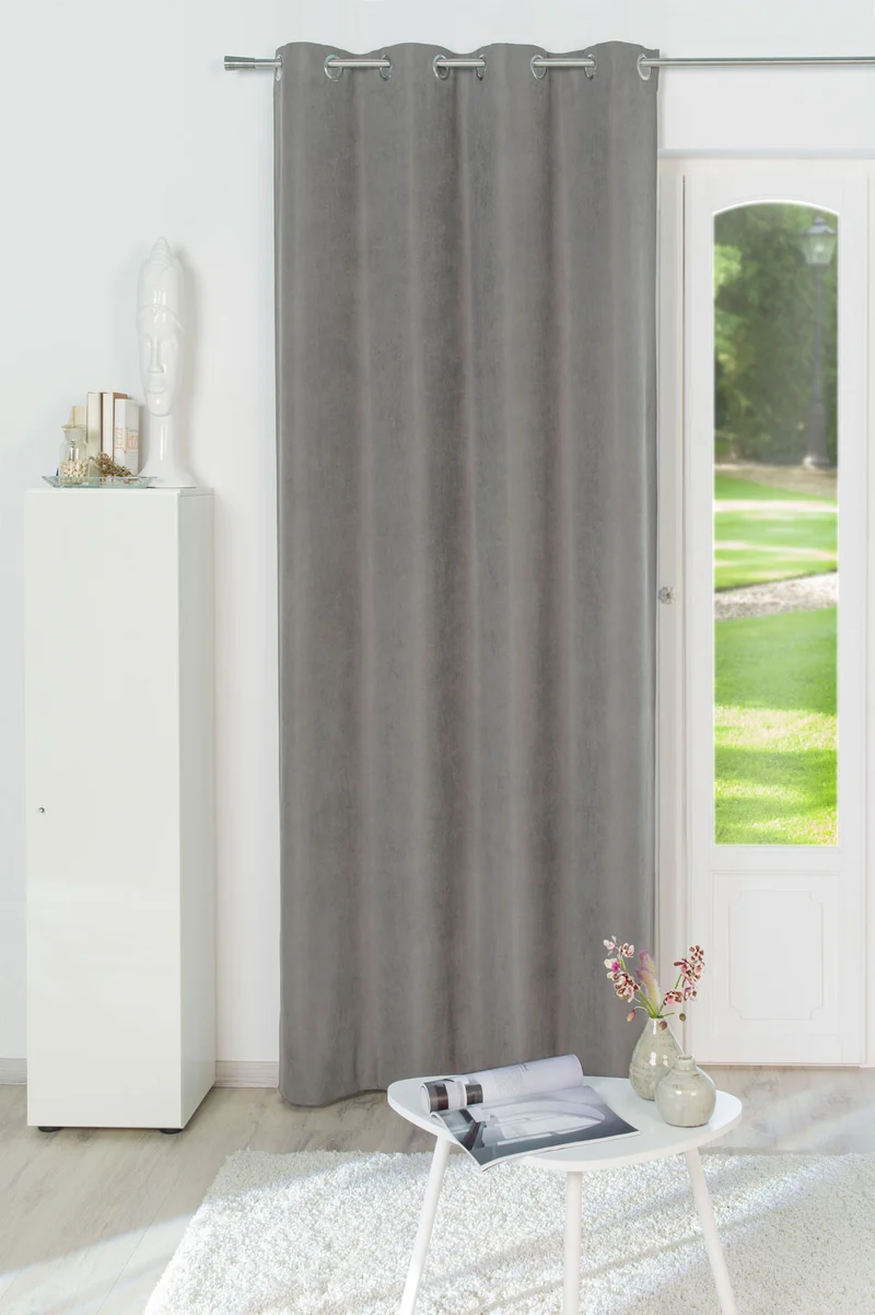 Ösenschal Vorhang Gardine Feincorde BLICKDICHT 135 x 245cm Tim
