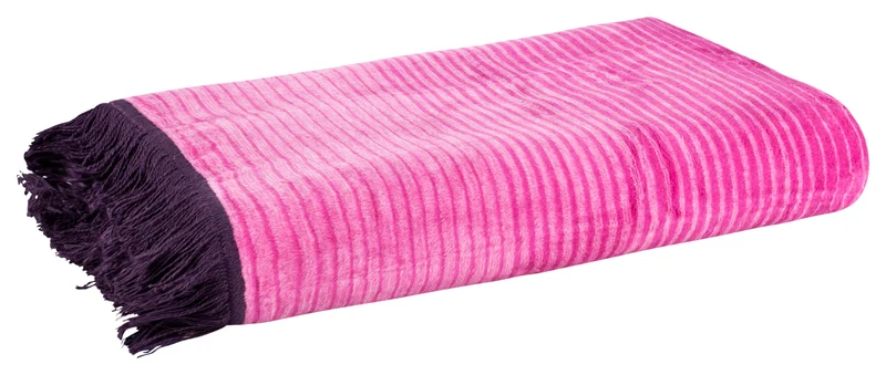 MOON Wolldecke Kuscheldecke Wohndecke 150x200 Stripes mit Fransen