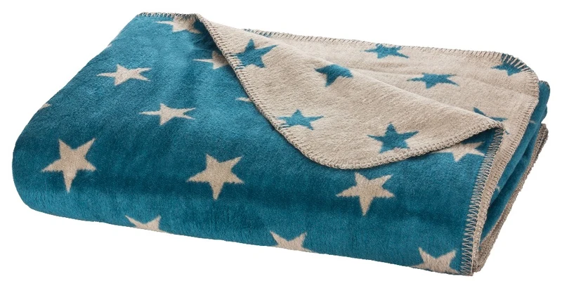 Moon Luxus Sterne Wolldecke Kuscheldecke 150x200