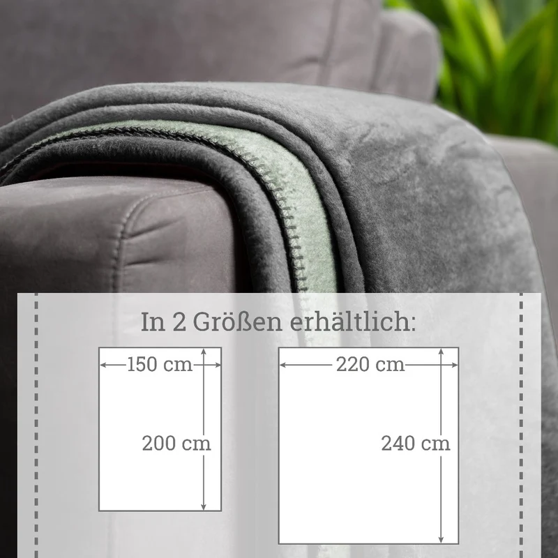 Moon Doubleface Kuscheldecke Wohndecke Baumwollmix ca. 150x200cm geketteter Rand