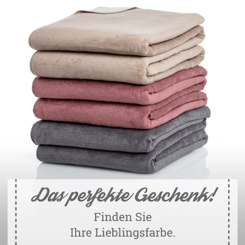 Moon Doubleface Kuscheldecke Wohndecke Baumwollmix ca. 150x200cm geketteter Rand
