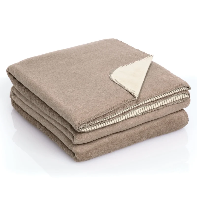 Moon Doubleface Kuscheldecke Wohndecke Baumwollmix ca. 150x200cm geketteter Rand