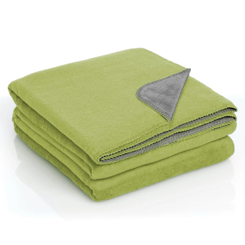 Moon Doubleface Kuscheldecke Wohndecke Baumwollmix ca. 150x200cm geketteter Rand