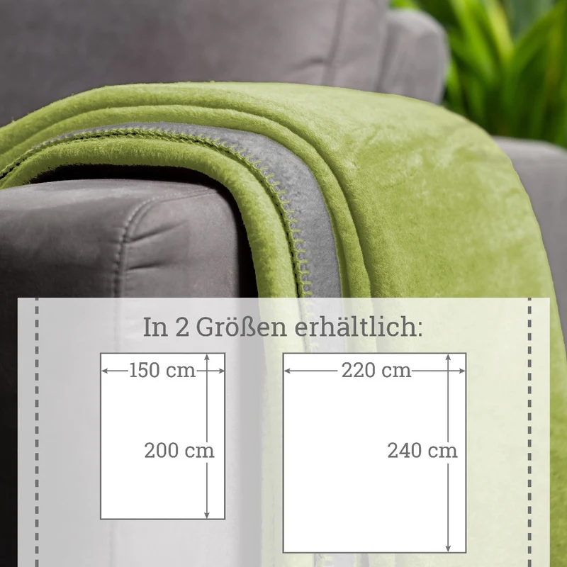 Moon Doubleface Kuscheldecke Wohndecke Baumwollmix ca. 150x200cm geketteter Rand