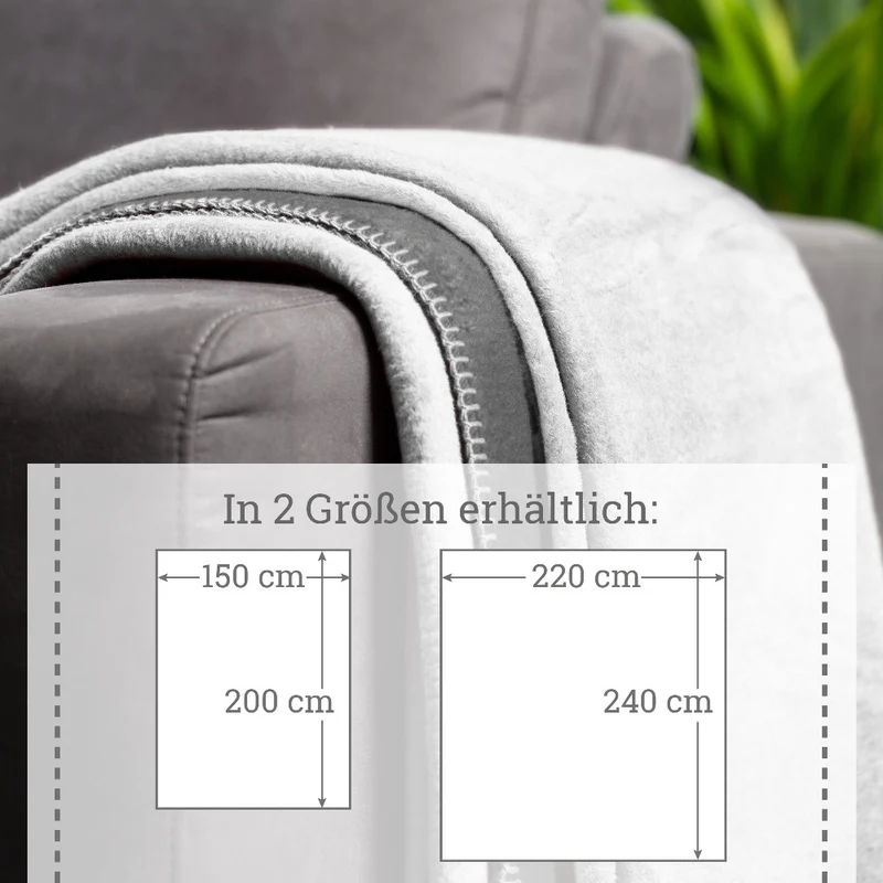 Moon Doubleface Kuscheldecke Wohndecke Baumwollmix ca. 150x200cm geketteter Rand