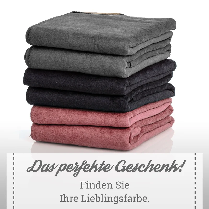 Moon Doubleface Kuscheldecke Wohndecke Baumwollmix ca. 150x200cm geketteter Rand