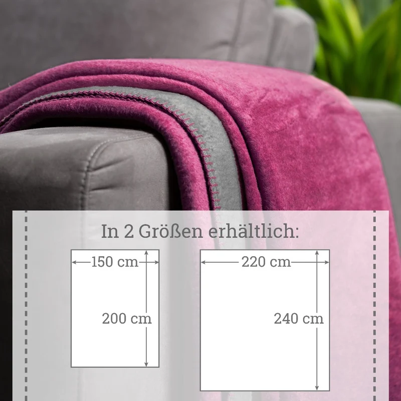 Moon Doubleface Kuscheldecke Wohndecke Baumwollmix ca. 150x200cm geketteter Rand
