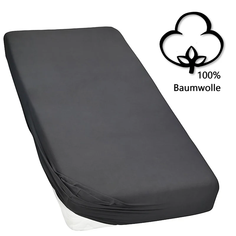 Topper Spannbettlaken Spannbetttuch Line green 160g/m² Jersey 180x200 - 200x220