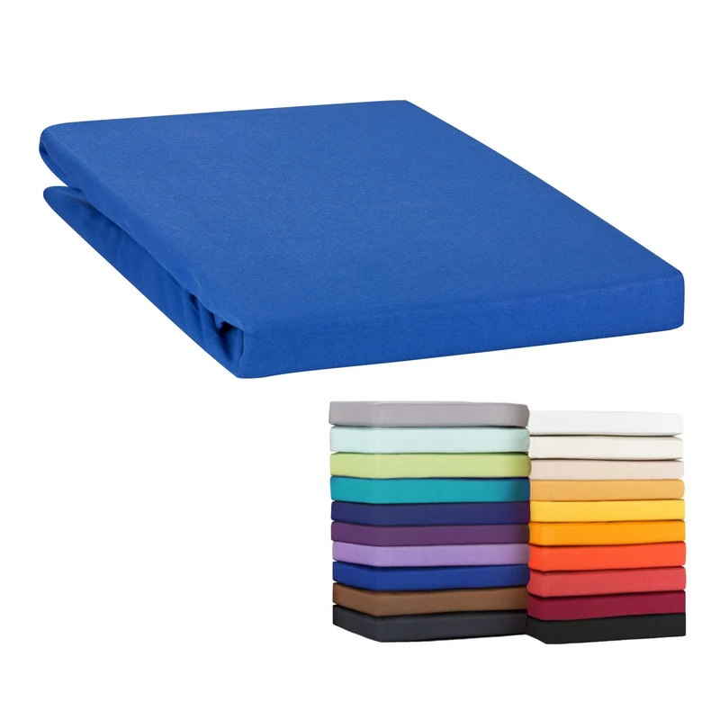 Topper Spannbettlaken Spannbetttuch Line green 160g/m² Jersey 180x200 - 200x220