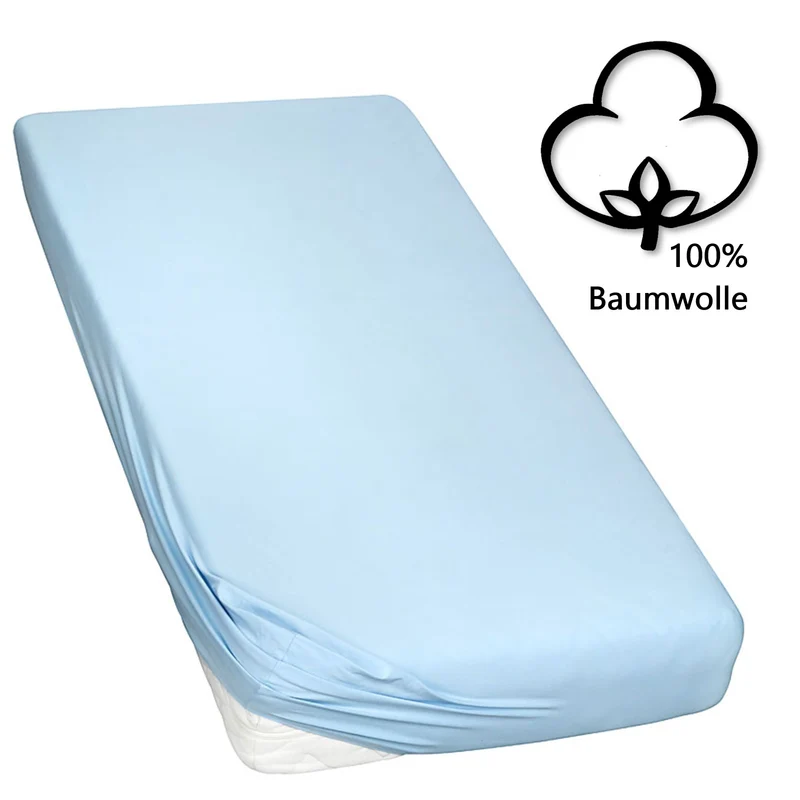Topper Spannbettlaken Spannbetttuch Line green 160g/m² Jersey 140x200 - 160x220