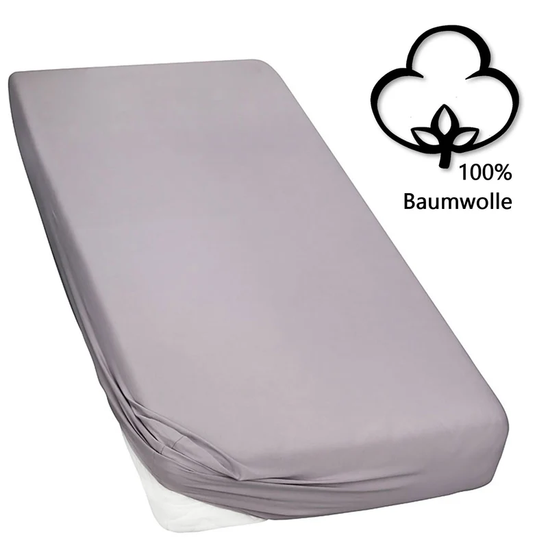 Topper Spannbettlaken Spannbetttuch Line green 160g/m² Jersey 140x200 - 160x220