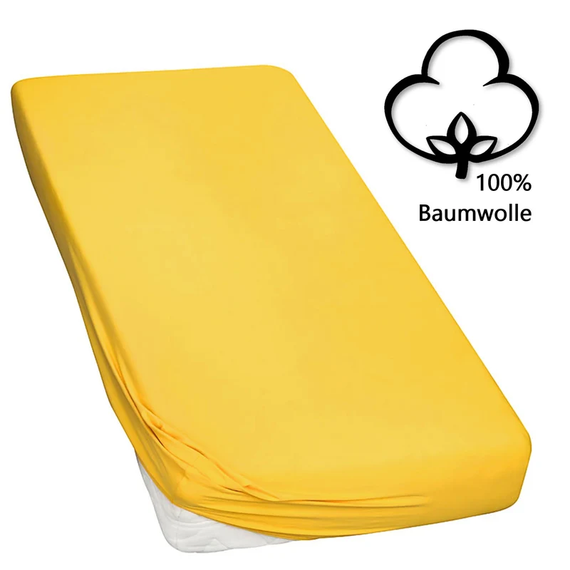 Topper Spannbettlaken Spannbetttuch Line green 160g/m² Jersey 90x200 - 100x220
