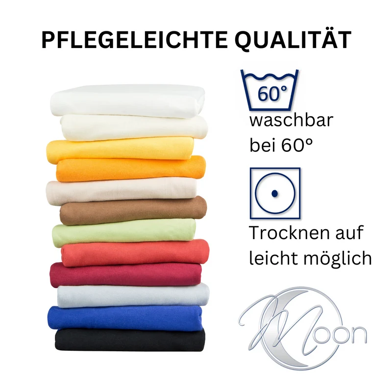 Kissenbezug XXL 40x200 Doppelpack Stillkissen Seitenschläferkissen Jersey MOON