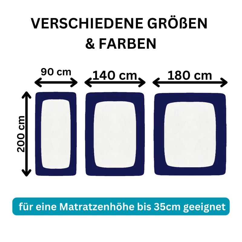 Moon Line Red Frottee Spannbettlaken 160x200