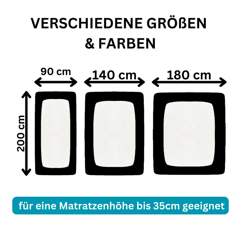 Moon Line Red Frottee Spannbettlaken 160x200
