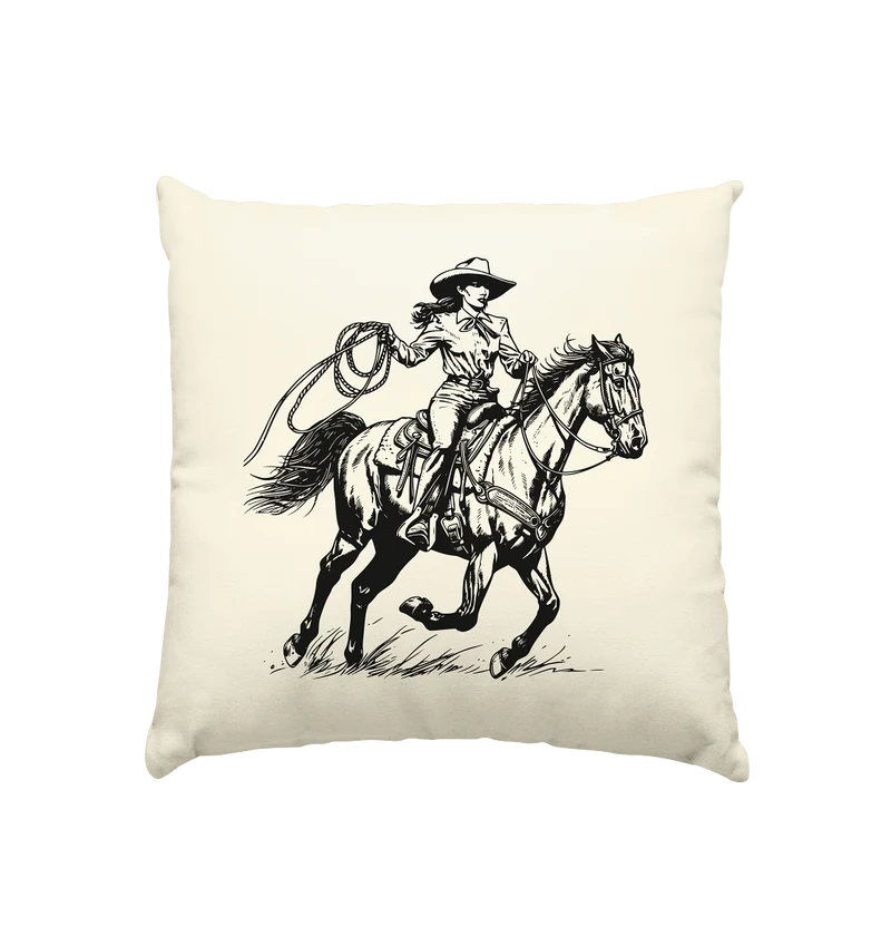Cowgirl - Kissen natur 40x40cm