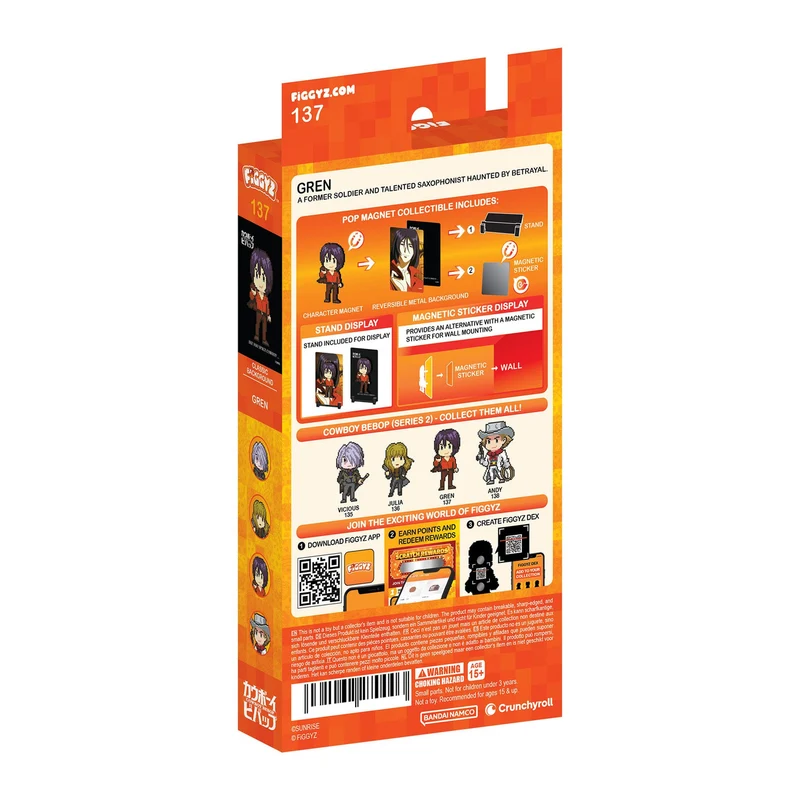 Cowboy Bebop FiGGYZ Magnet-Sammelfigur Gren 11 cm