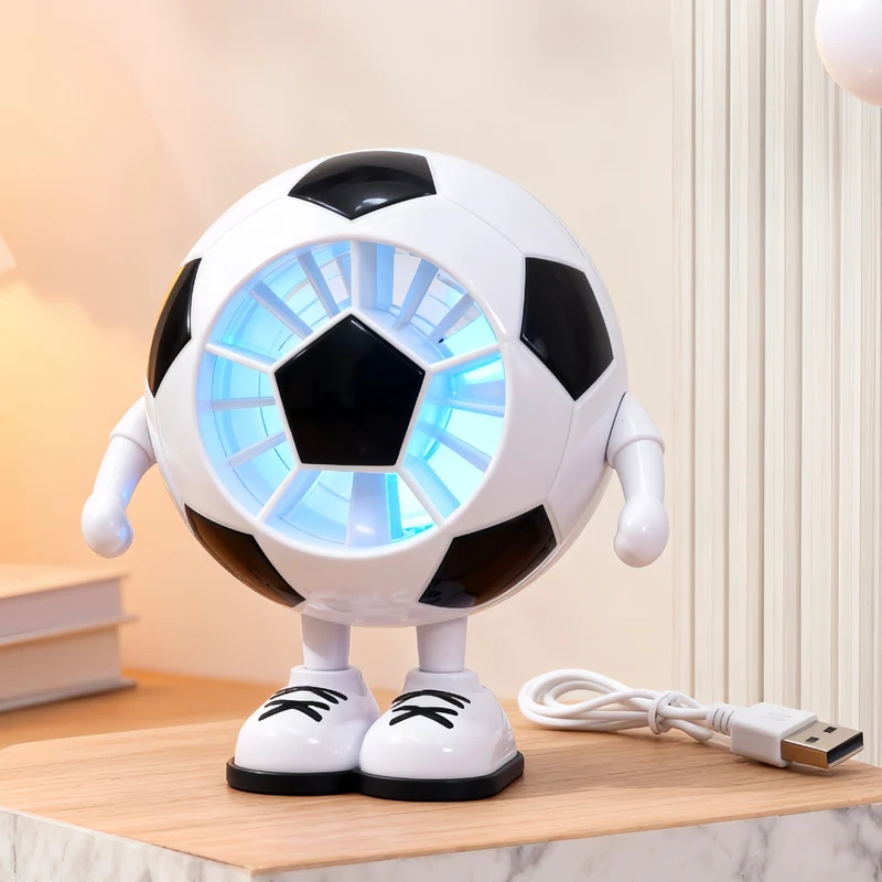 Dame kreativ fotball-vifte med USB-tilkobling Luvikno