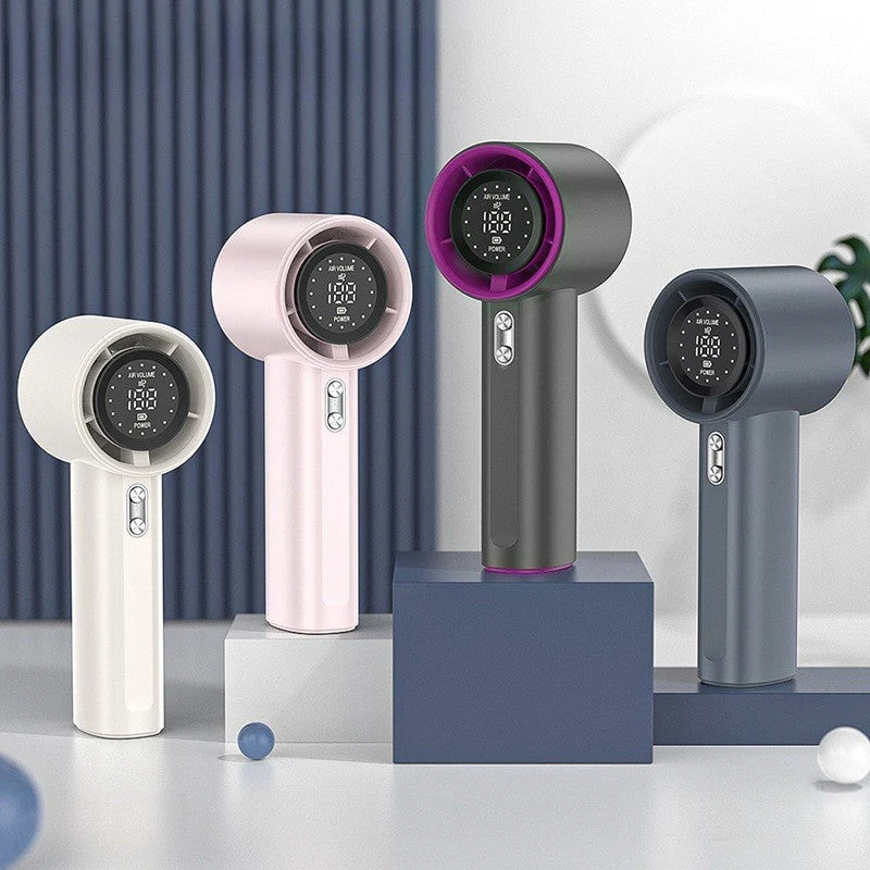 Unisex nan kompakt trådløs høyhastighets digital skjerm hårføner med justerbar hastighet og langvarig batteri Luvikno
