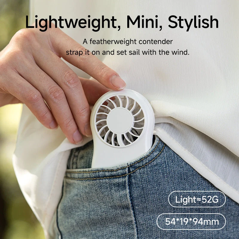 Unisex Bærbar Håndvifte med ergonomisk design Luvikno