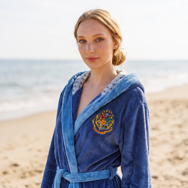 Harry Potter - Ravenclaw Wappen Bademantel blau