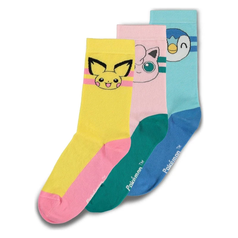 Pokémon Socken 3er-Pack Crew 35-38