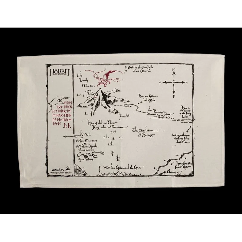 Der Hobbit Geschirrtuch Thorins Map 72 cm