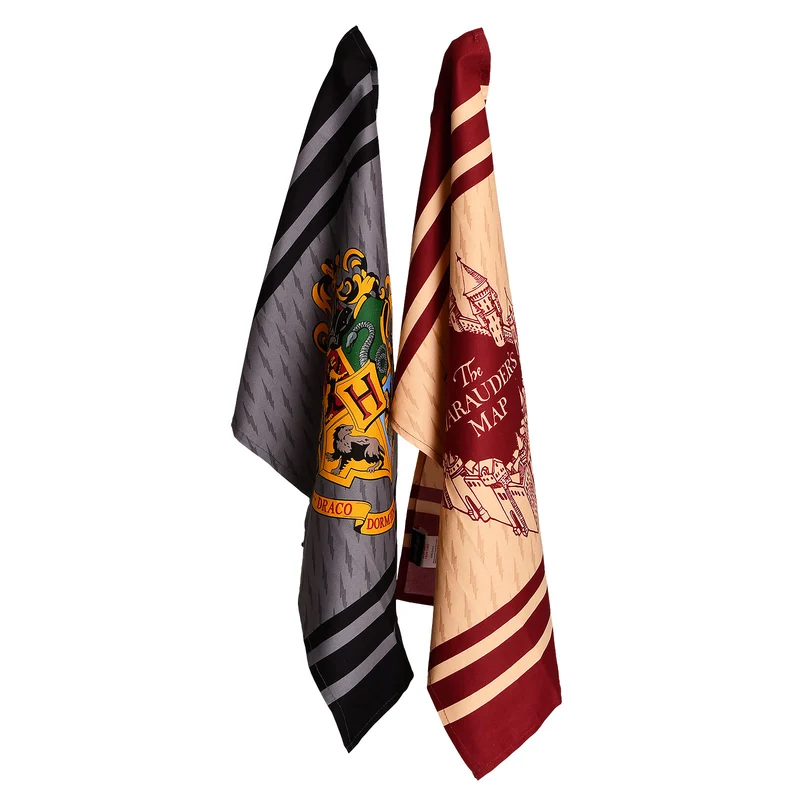 Hogwarts und Karte des Rumtreibers Geschirrtücher Set - Harry Potter