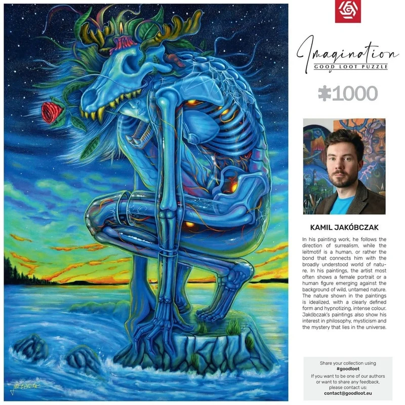 Imagination Series Puzzle Kamil Jakóbczak Bialy Wilk (1000 Teile)