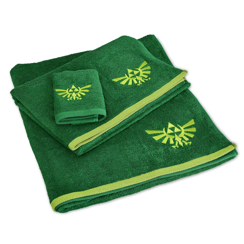 Zelda - Hyrule Logo Handtücher mit Waschlappen 3er Set