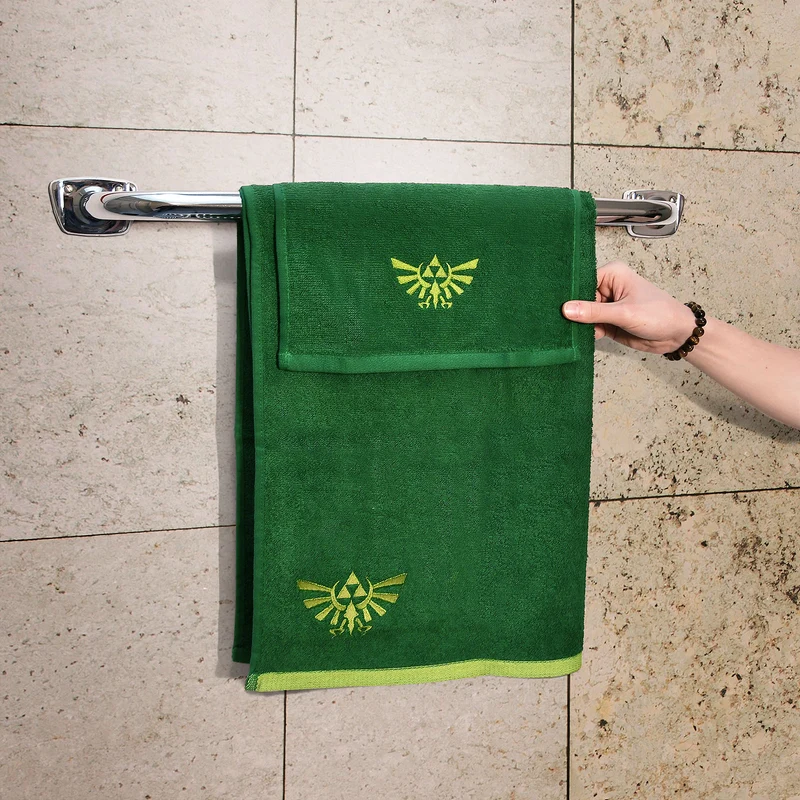 Zelda - Hyrule Logo Handtücher mit Waschlappen 3er Set