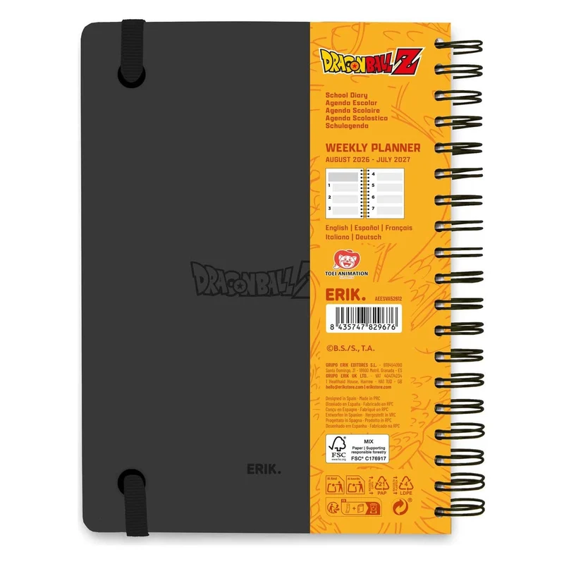 Dragon Ball Terminkalender Wochenplaner 2026/2027 A5