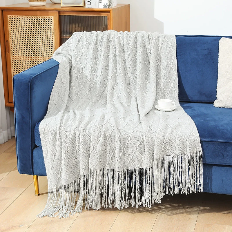 Damer cozy strikket teppe Luvikno