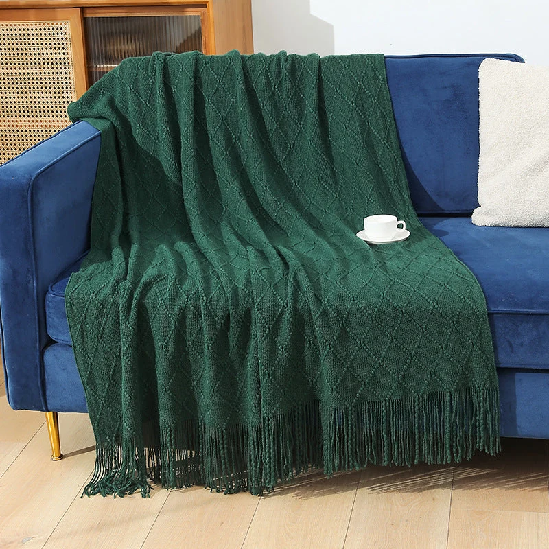 Damer cozy strikket teppe Luvikno