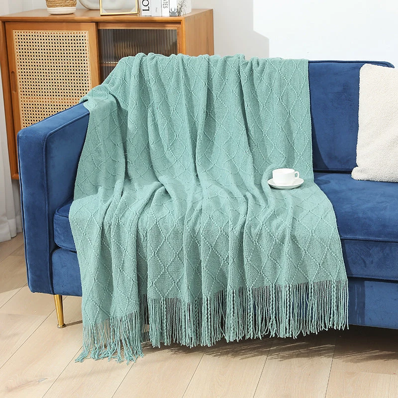 Damer cozy strikket teppe Luvikno