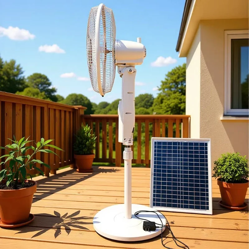 Unisex Solarbetr powered Standvifte med smart styring Luvikno