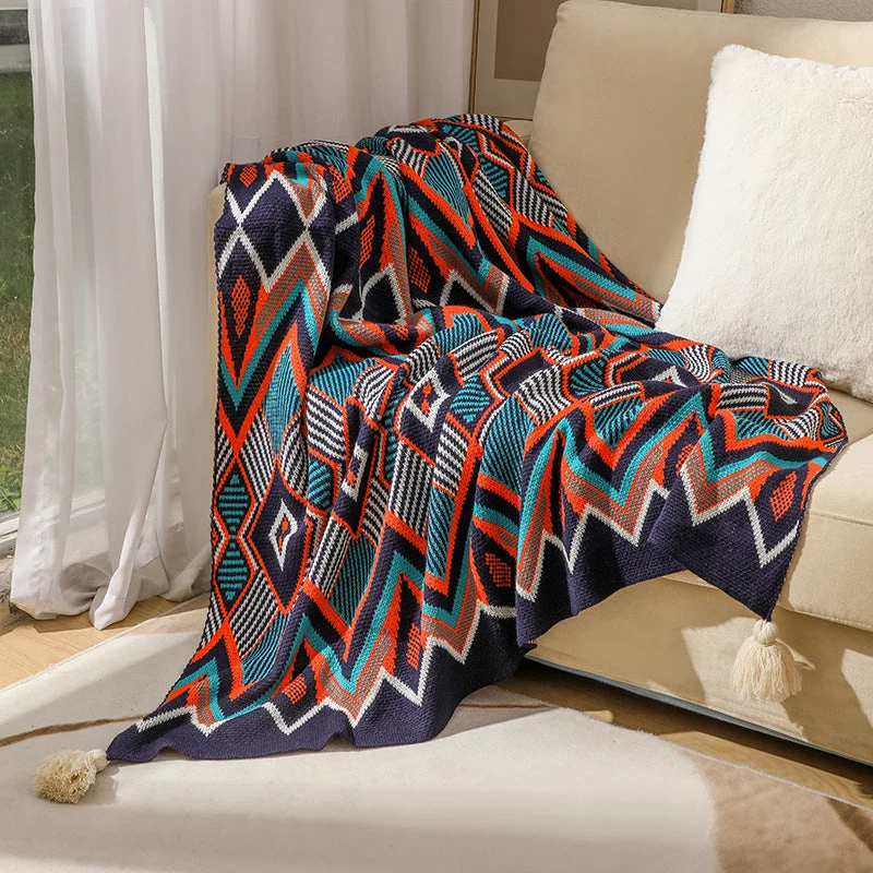 Kvinne mønstret snuggle teppe med dusk Luvikno