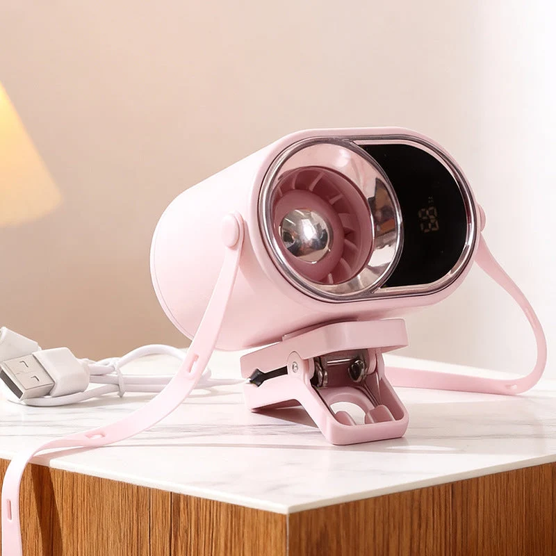Bærbar USB bordvifte med sammenleggbart design og digital temperaturvisning Luvikno