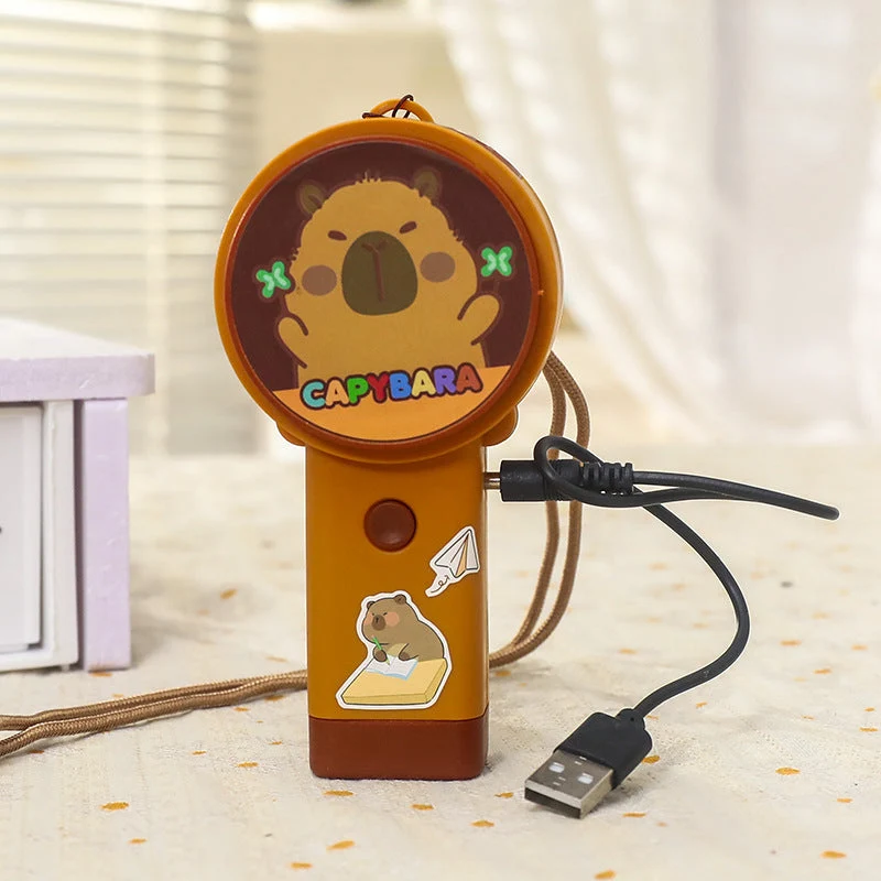 Bærbar Usb Mini Vifte med Kreativt Capybara-design Luvikno