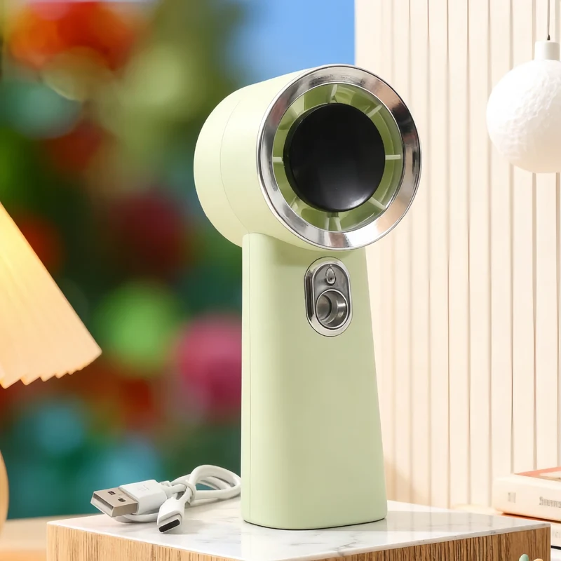 Bærbar Usb Mini Håndvifte med Led-funksjon Luvikno