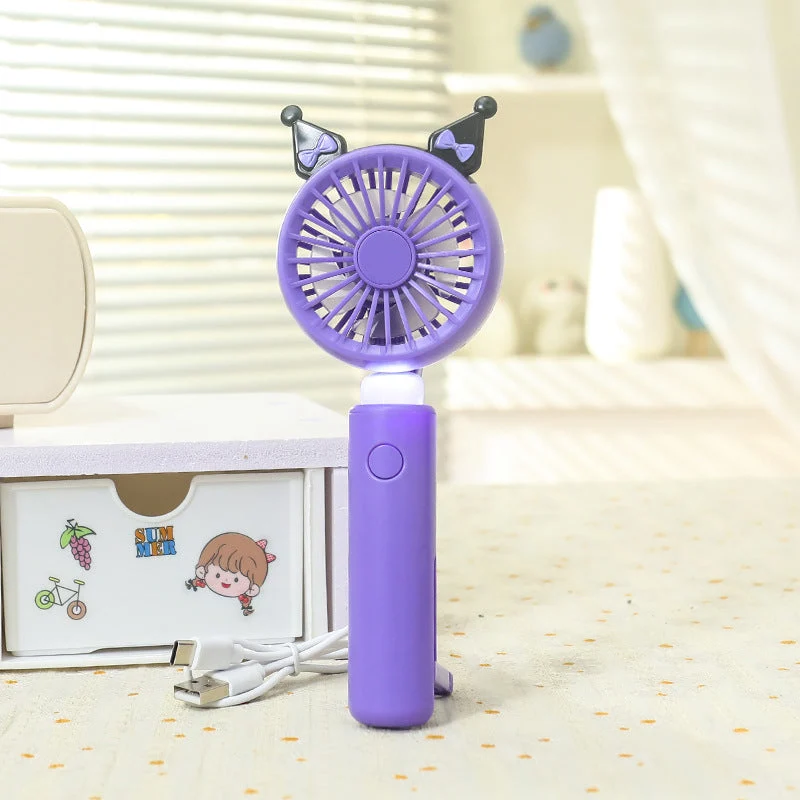 Bærbar håndvifte med søtt kaninmotiv Luvikno