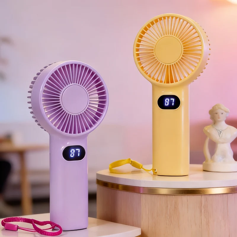Bærbar håndvifte med digital temperaturvisning Luvikno