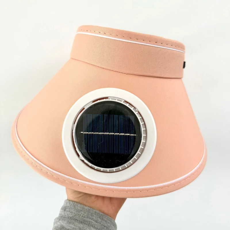 Lett sammenleggbar solskjerm med integrert solarmodul og stille vifte Luvikno