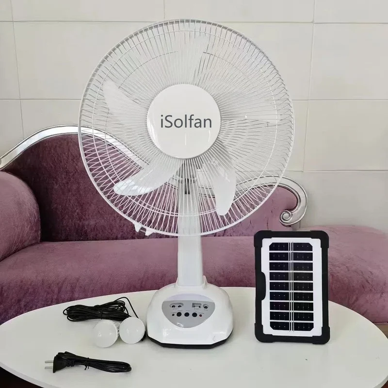 Kvinnelig bærbar solfanger med integrert LED-lampe og fjernkontroll Skanto