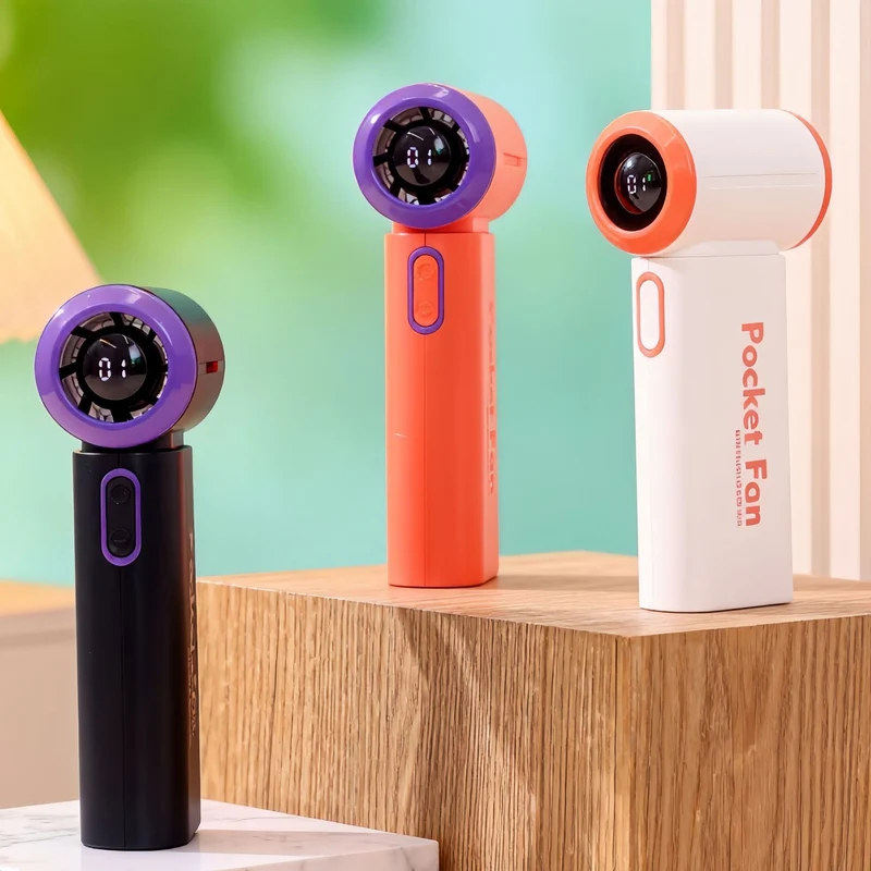 Unisex Bærbar Mini Vifte med LED-skjerm Luvikno