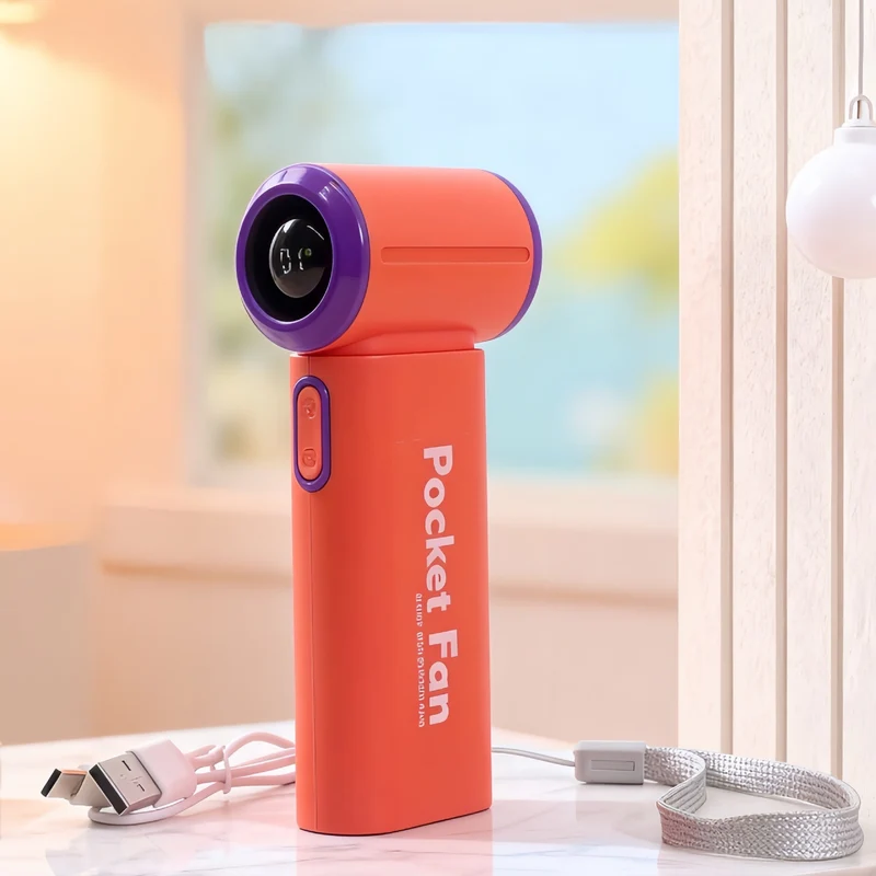 Unisex Bærbar Mini Vifte med LED-skjerm Luvikno