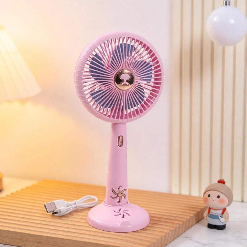 Dame Portable USB Skrivebordsvifte med Fleksibel Tilt Luvikno